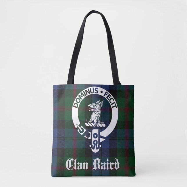 Klan Baird Tartan Vapensköld Tote Bag Tygkasse (Framsida)
