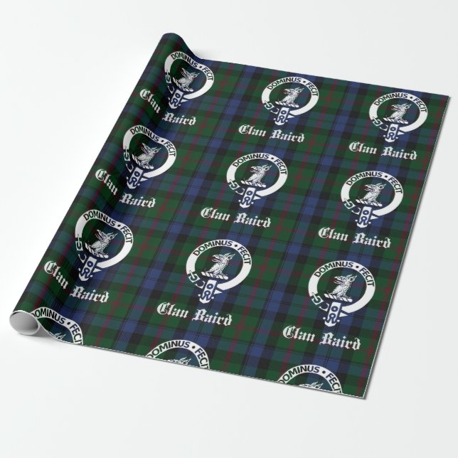 Klan Baird Tartan Vapensköld Wrapping Papper Presentpapper (Utrullad)