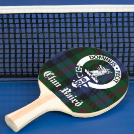 Klan Baird Vapensköld Badge & Tartan Pingisracket