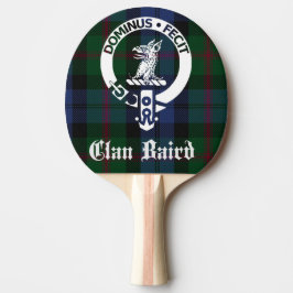 Klan Baird Vapensköld Badge & Tartan Pingisracket
