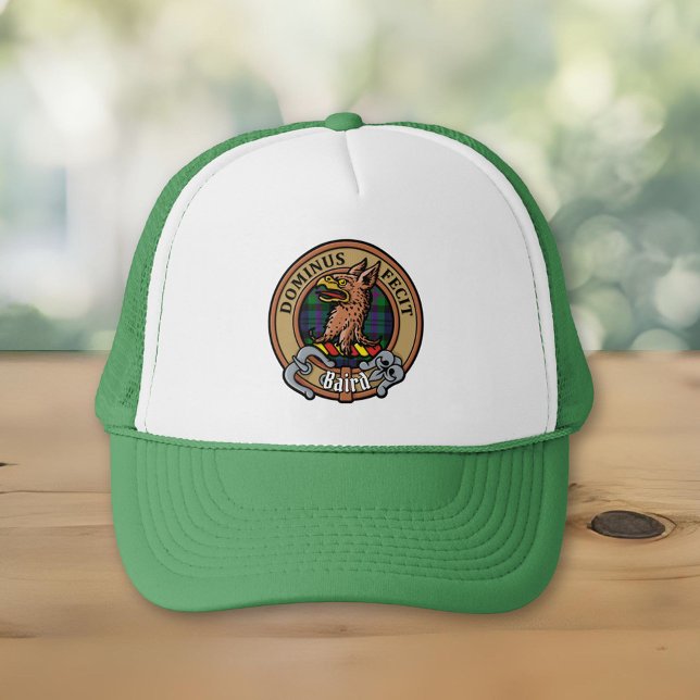 Klan Baird Vapensköld över Tartan Keps (Skapare uppladdad)