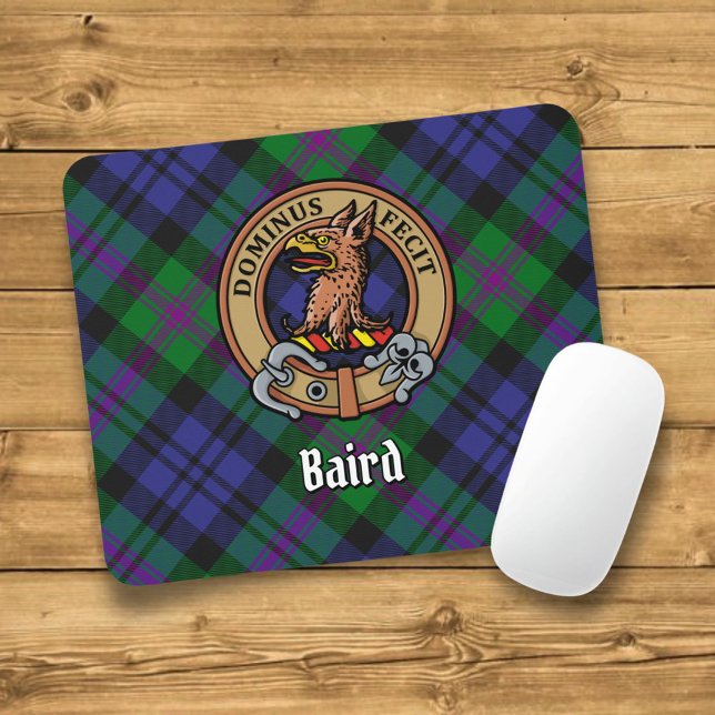 Klan Baird Vapensköld över Tartan Musmatta (Skapare uppladdad)