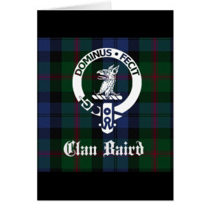 Klan Baird Vapensköld Tartan Hälsningskort
