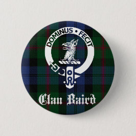 Klan Baird Vapensköld Tartan Knapp