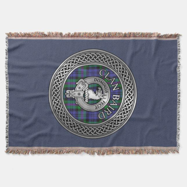 Klan Baird Vapensköld & Tartan Knot Filt (Framsidan)