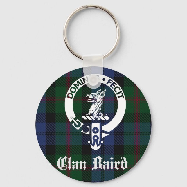 Klan Baird Vapensköld Tartan Nyckelring (Framsida)