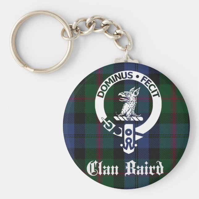 Klan Baird Vapensköld Tartan Nyckelring (Framsidan)