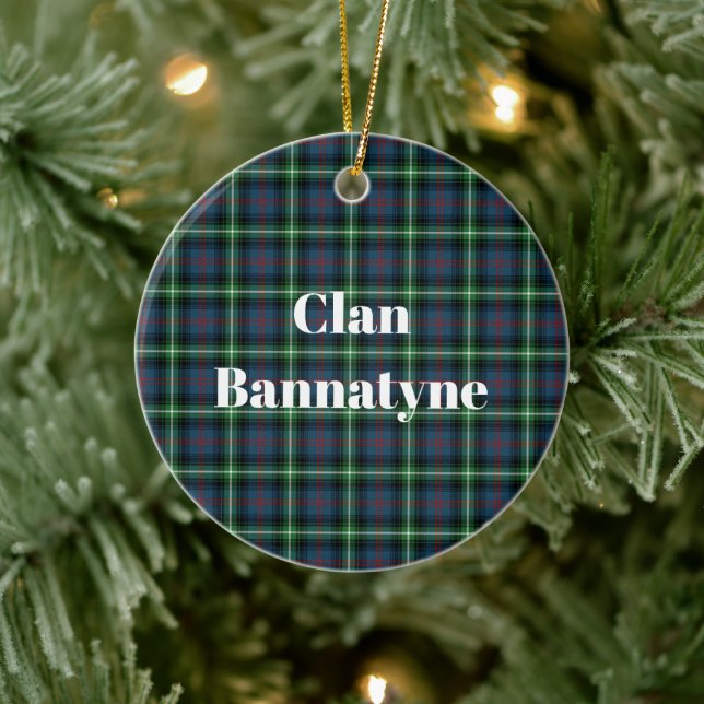 Klan Bannatyne Tartan Julgransprydnad Keramik (Träd)
