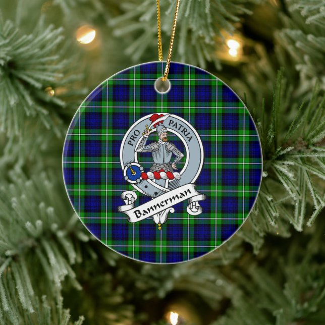 Klan Bannerman Badge Tartan Play Julgransprydnad Keramik (Träd)