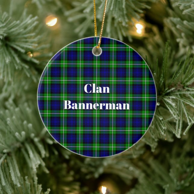 Klan Bannerman Tartan Julgransprydnad Keramik (Träd)