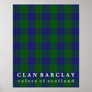 Klan Barclay Färg i Skottland Tartan Poster