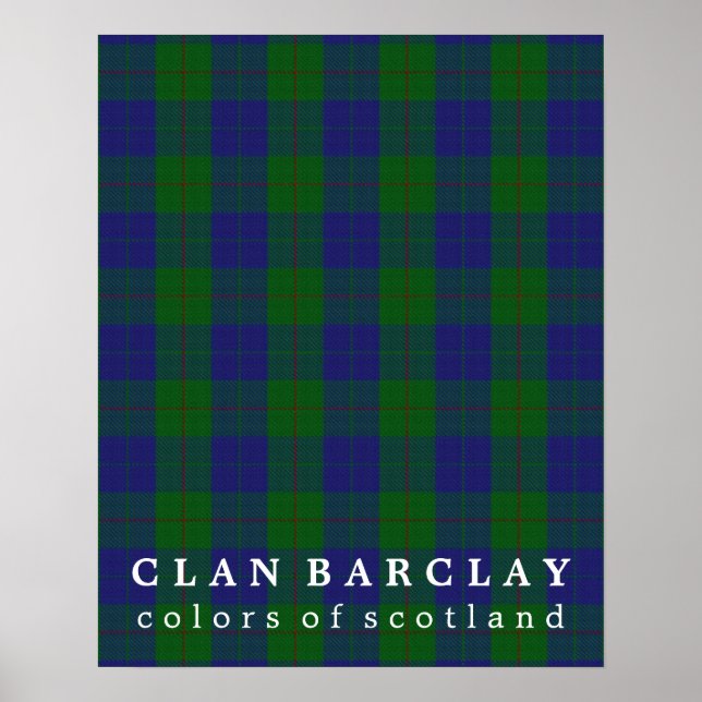 Klan Barclay Färg i Skottland Tartan Poster (Framsidan)