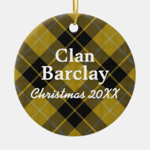 Klan Barclay Scottish Dress Tartan Julgransprydnad Keramik