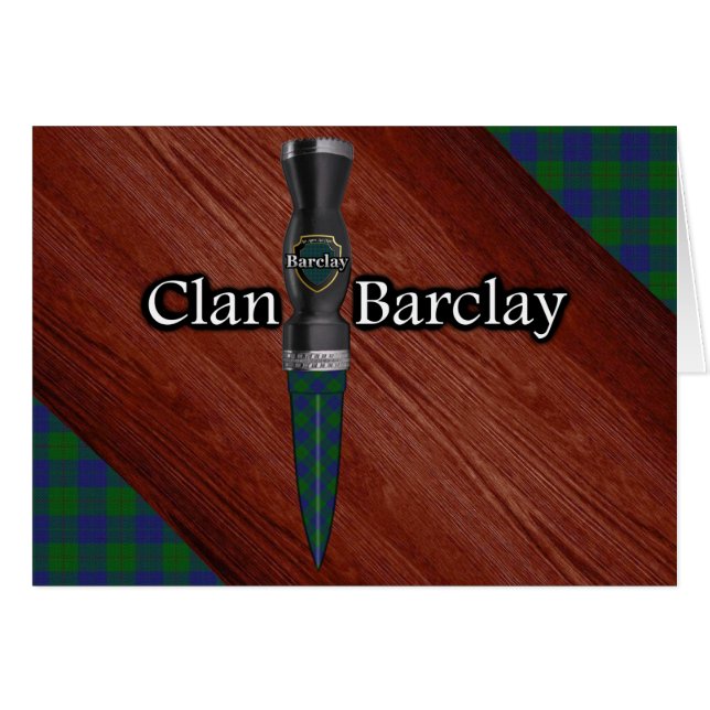 Klan Barclay Tartan Sgian Dubh Blade Hälsningskort (Framsidan Horizontal)