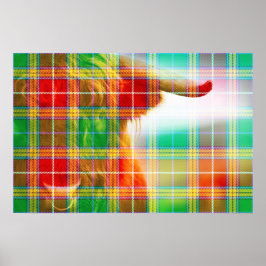 Klan Baxter Tartan & Hairy Coo Poster