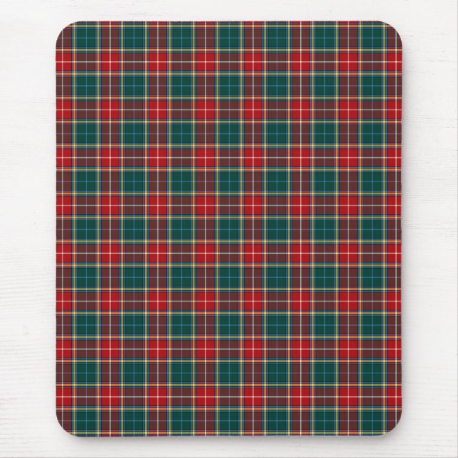 Klan Baxter Tartan Red and Forest Grönt Play Musmatta (Framsidan)
