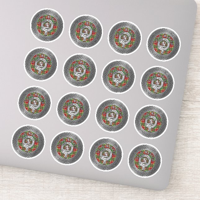 Klan Baxter Vapensköld & Tartan Knot Klistermärken (Detalj)