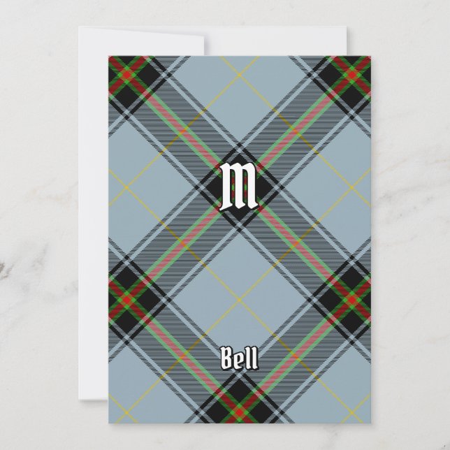 Klan Bell Tartan Inbjudningar (Framsida)
