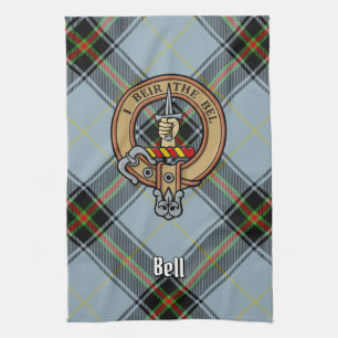 Klan Bell Vapensköld över Tartan Kökshandduk