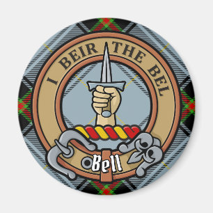 Klan Bell Vapensköld över Tartan Magnet