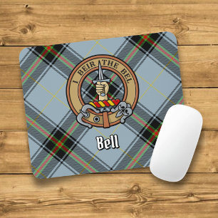 Klan Bell Vapensköld över Tartan Musmatta
