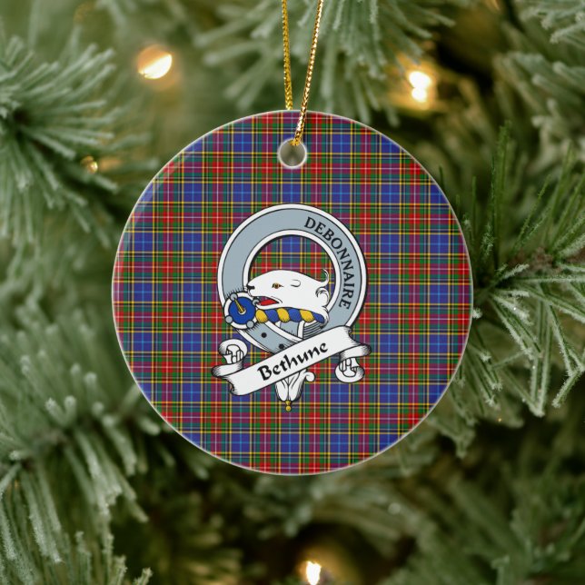 Klan Bethune Badge Tartan Play Julgransprydnad Keramik (Träd)