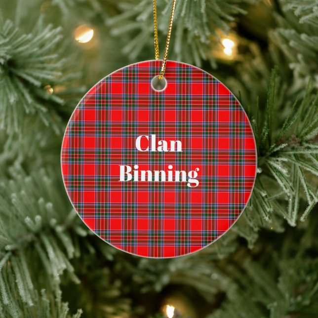 Klan Binning Tartan Julgransprydnad Keramik (Träd)