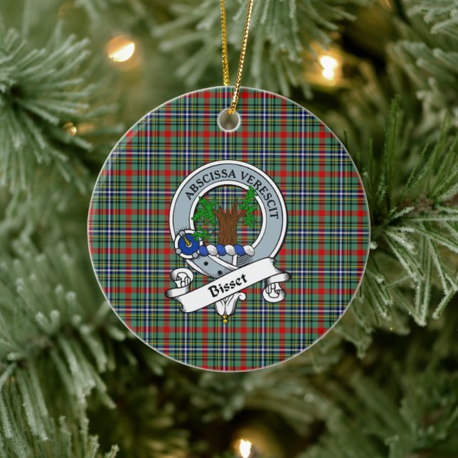 Klan Bisset Badge Tartan Play Julgransprydnad Keramik (Träd)