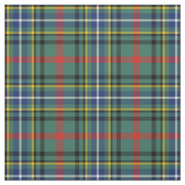 Klan Bisset Tartan Grönt Plaid Tyg