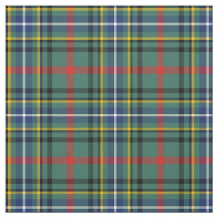 Klan Bisset Tartan Grönt Plaid Tyg