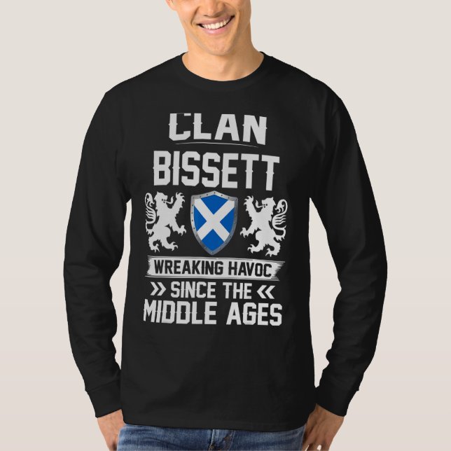 Klan Bissett Scottish Family Klan Scotland Wreakin T Shirt (Framsida)