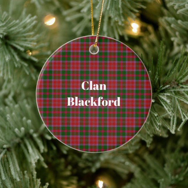 Klan Blackford Tartan Julgransprydnad Keramik (Träd)