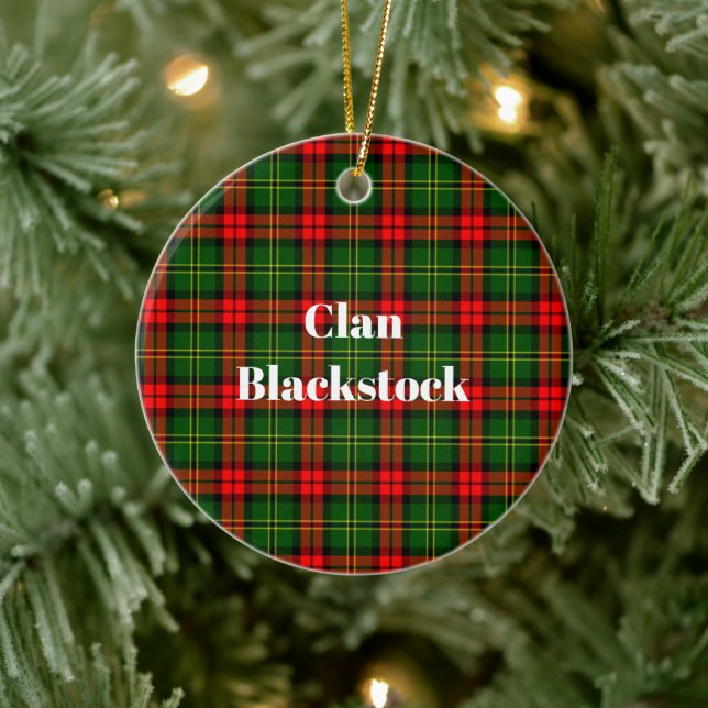 Klan Blackstock Tartan Julgransprydnad Keramik (Träd)