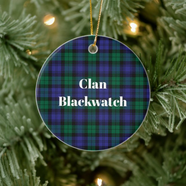 Klan Blackwatch Modern Tartan Julgransprydnad Keramik (Träd)