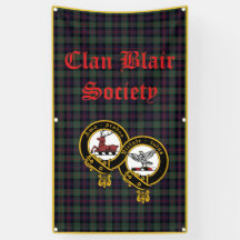 Klan Blair Banner Tartan Background Lodrät