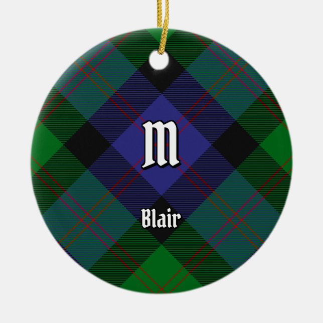 Klan Blair Tartan Ceramic Ornament (Framsidan)