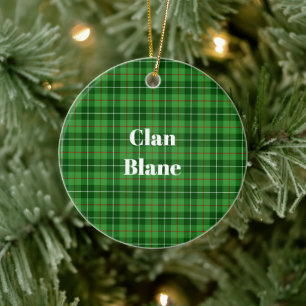 Klan Blane Tartan Julgransprydnad Keramik