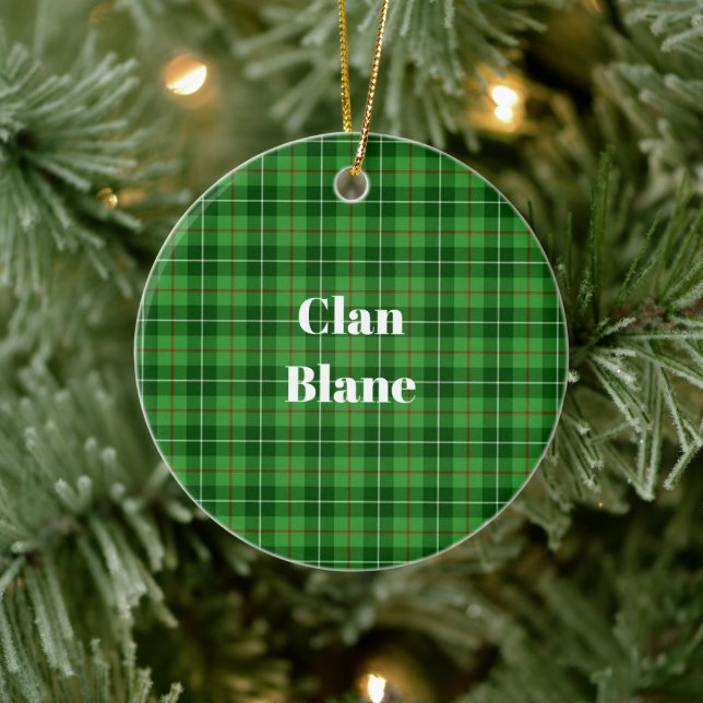 Klan Blane Tartan Julgransprydnad Keramik (Träd)