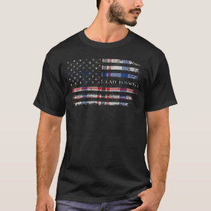 Klan Boswell Scottish tartan US flagga kilt Scotla T Shirt