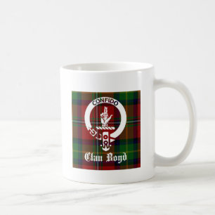 Klan Boyd Crest Tartan Kaffemugg