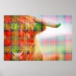 Klan Boyd Tartan & Hairy Coo Poster