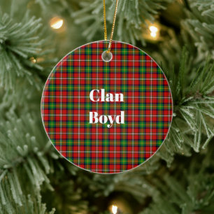 Klan Boyd Tartan Julgransprydnad Keramik