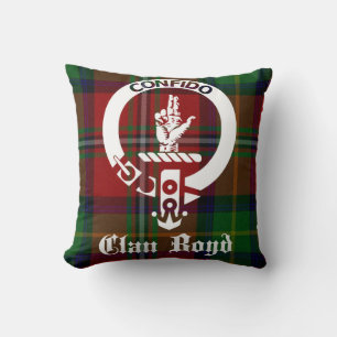 Klan Boyd Tartan och Vapensköld Dekorativ kudde