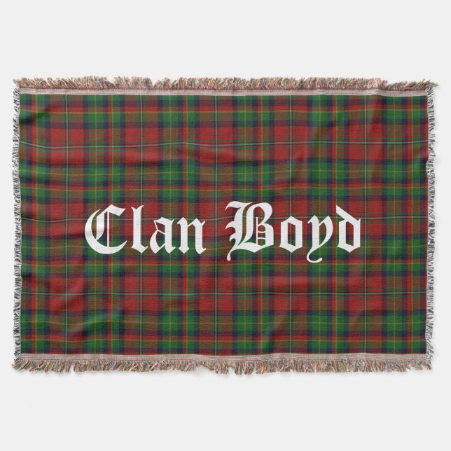 Klan Boyd Tartan Throw Blanket Mysfilt (Framsidan)
