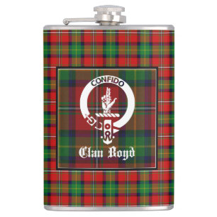 Klan Boyd Vapensköld Badge & Tartan Fickplunta