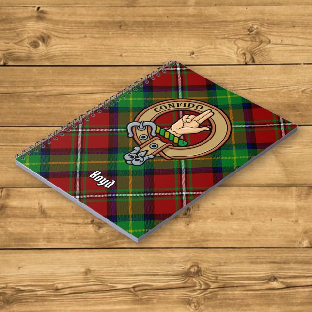 Klan Boyd Vapensköld över Tartan Anteckningsbok (Skapare uppladdad)