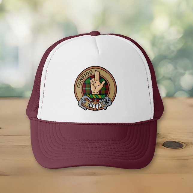 Klan Boyd Vapensköld över Tartan Keps (Skapare uppladdad)