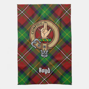 Klan Boyd Vapensköld över Tartan Kökshandduk