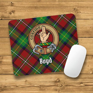 Klan Boyd Vapensköld över Tartan Musmatta