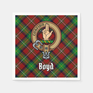 Klan Boyd Vapensköld över Tartan Pappersservett
